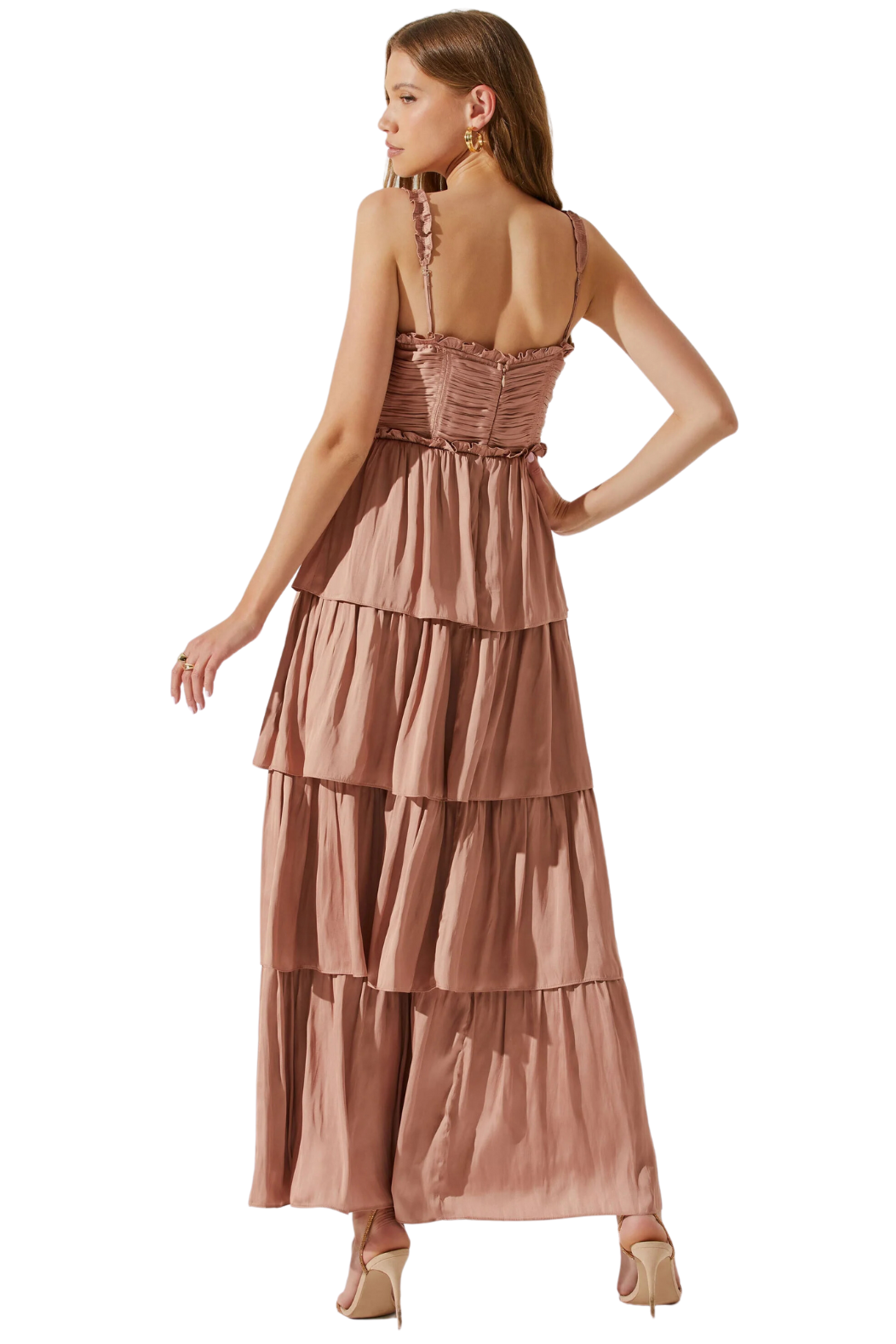 astr the label tempany tiered maxi dress Temperance Tiered Milkmaid Maxi Dress
