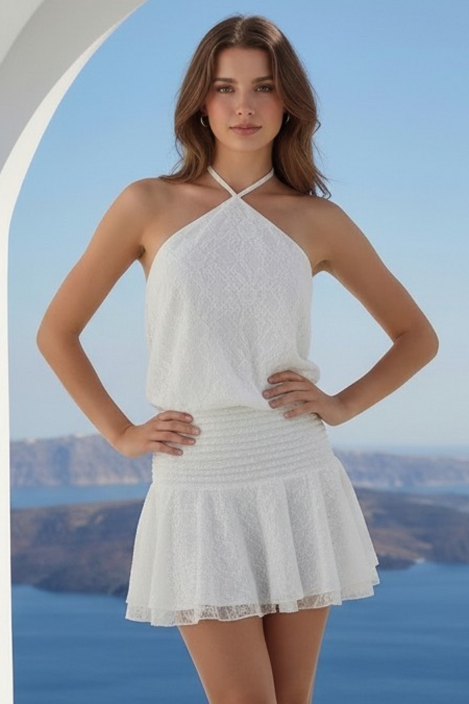 Lace Halter Dress – y&i clothing boutique