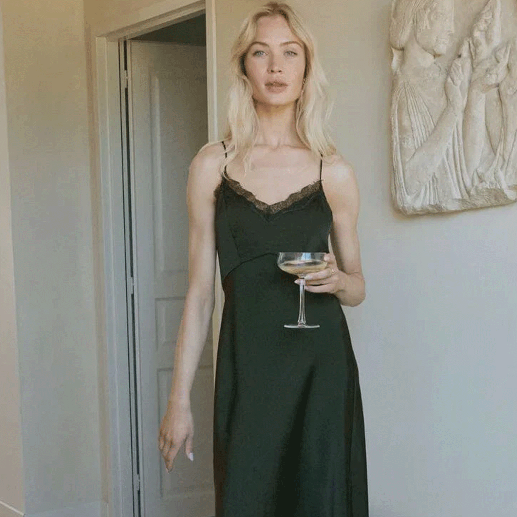 eleve la rosa ditsy midi dress Eleve La Rosa Ditsy Midi Dress – y&i clothing boutique