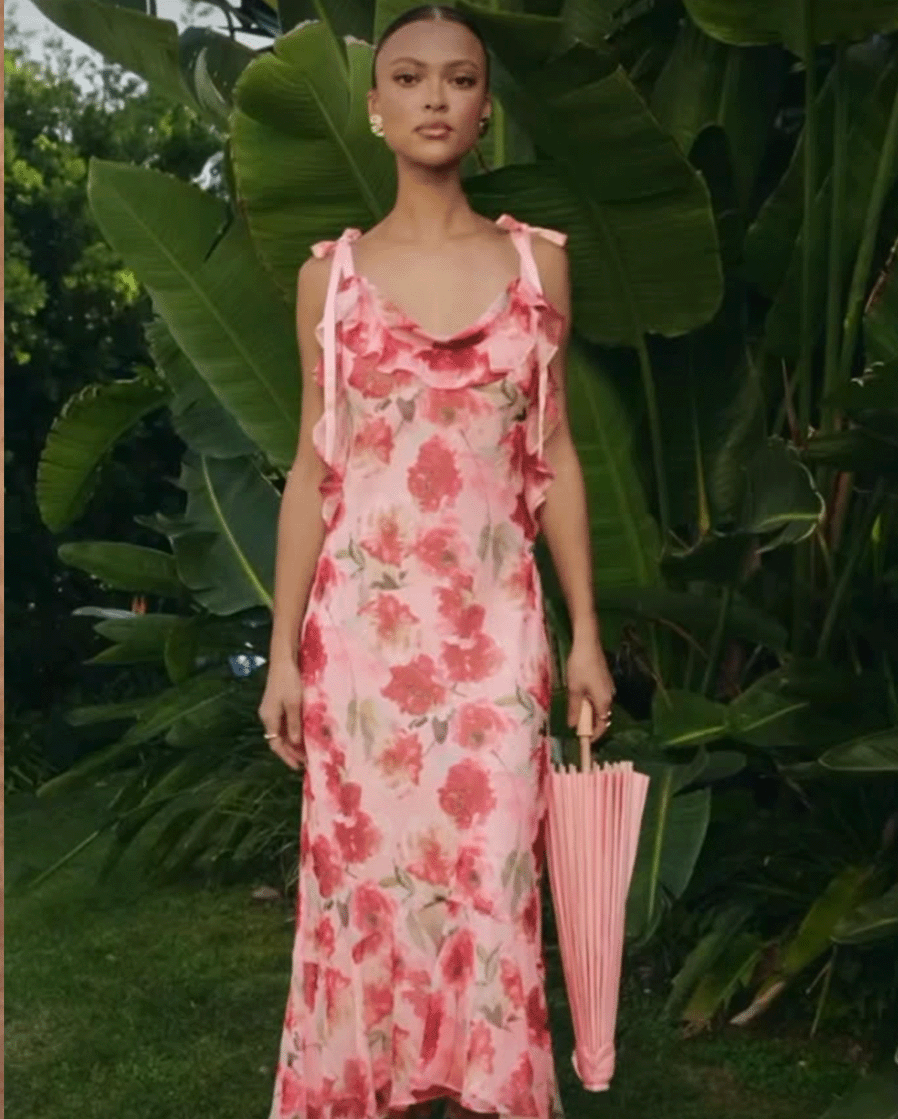 shop in dress Tamara Maxi Dress - Med Denim