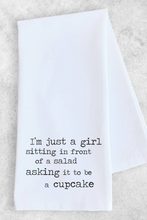 Load image into Gallery viewer, Just a Girl Tea Towel
