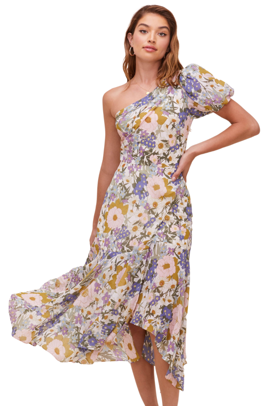 astr the label santorini one shoulder midi dress Santorini Dress – y&i clothing boutique