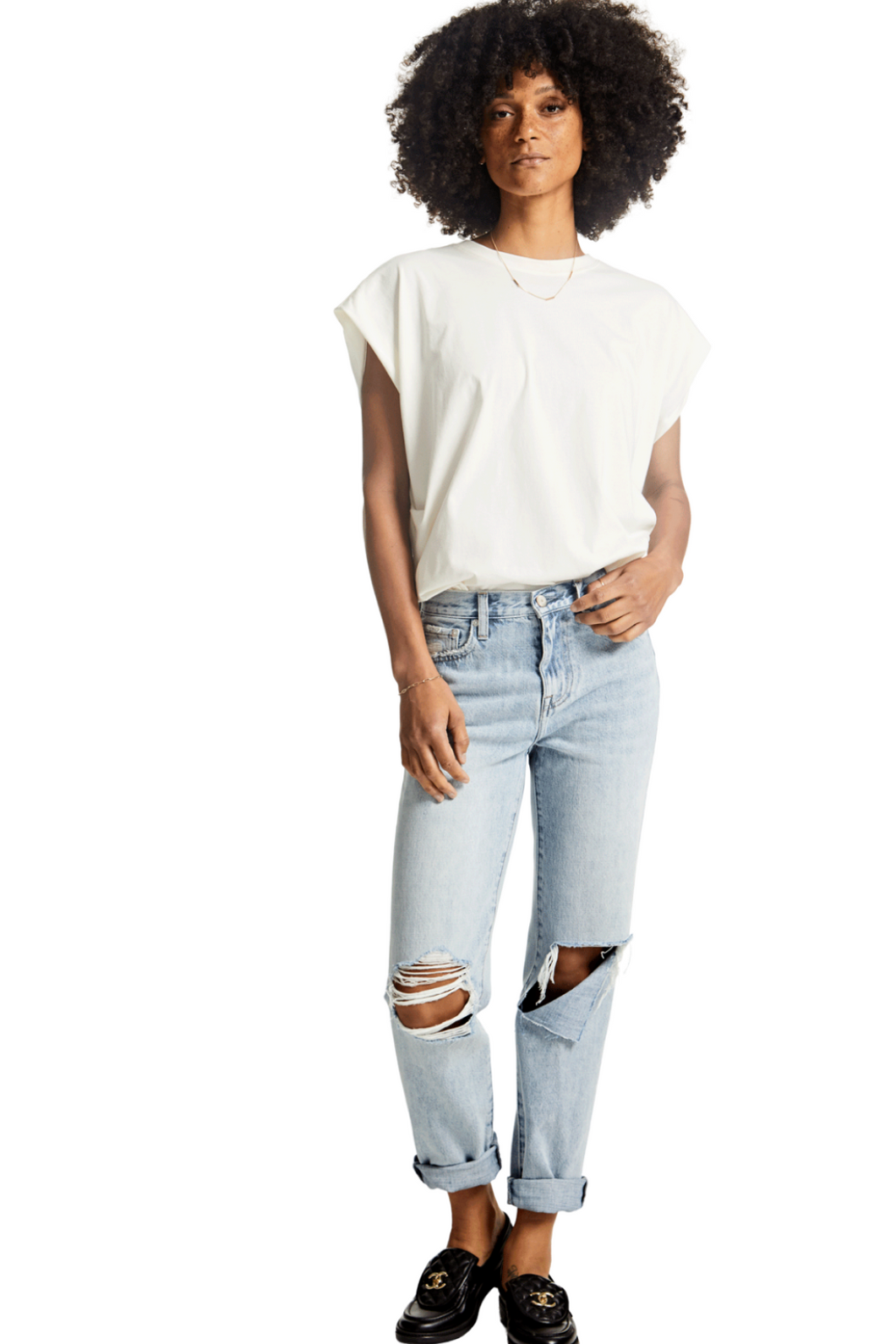Presley High Rise Relaxed Jeans in Gaze