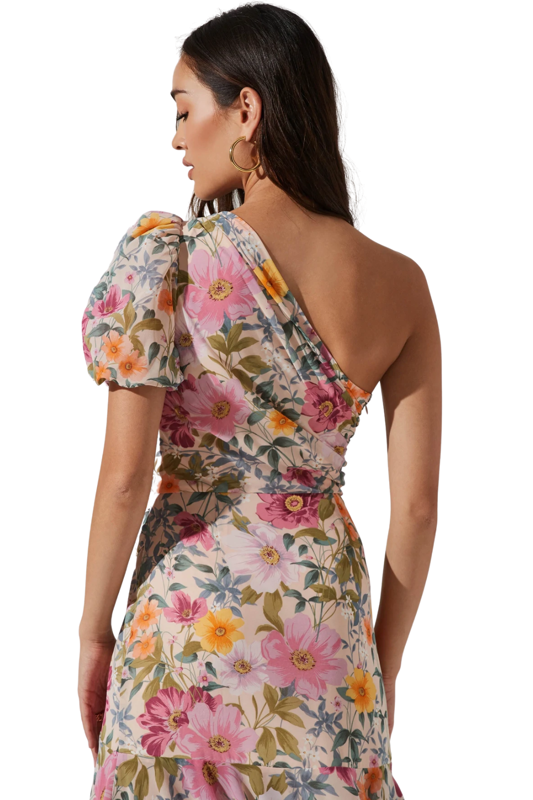 santorini dress in off white retro floral astr the label ASTR