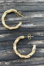Load image into Gallery viewer, Tay Twisted Hoops
