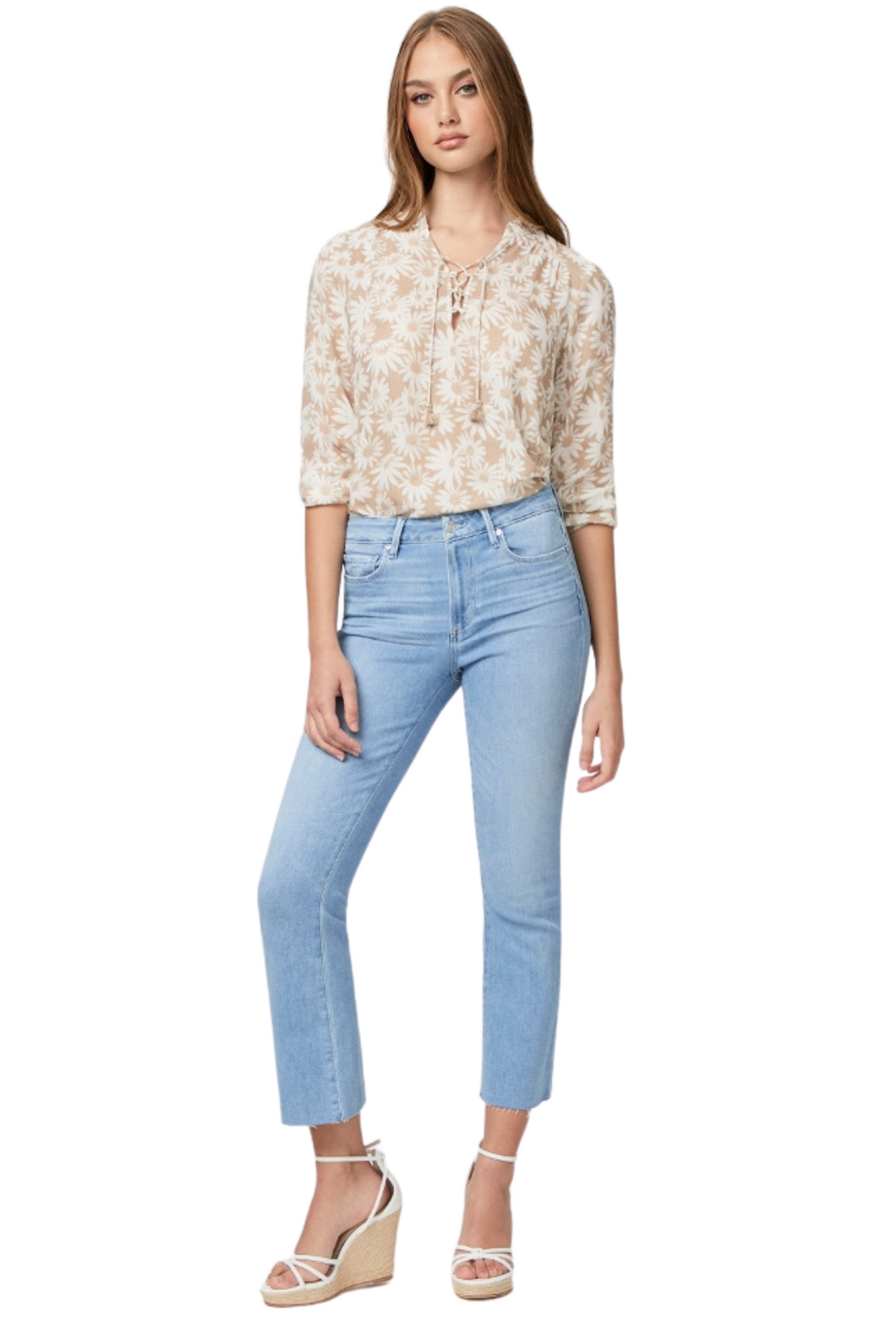 Colette Crop Flare Sky