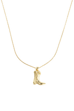 Load image into Gallery viewer, Gold Cowboy Boot Necklace
