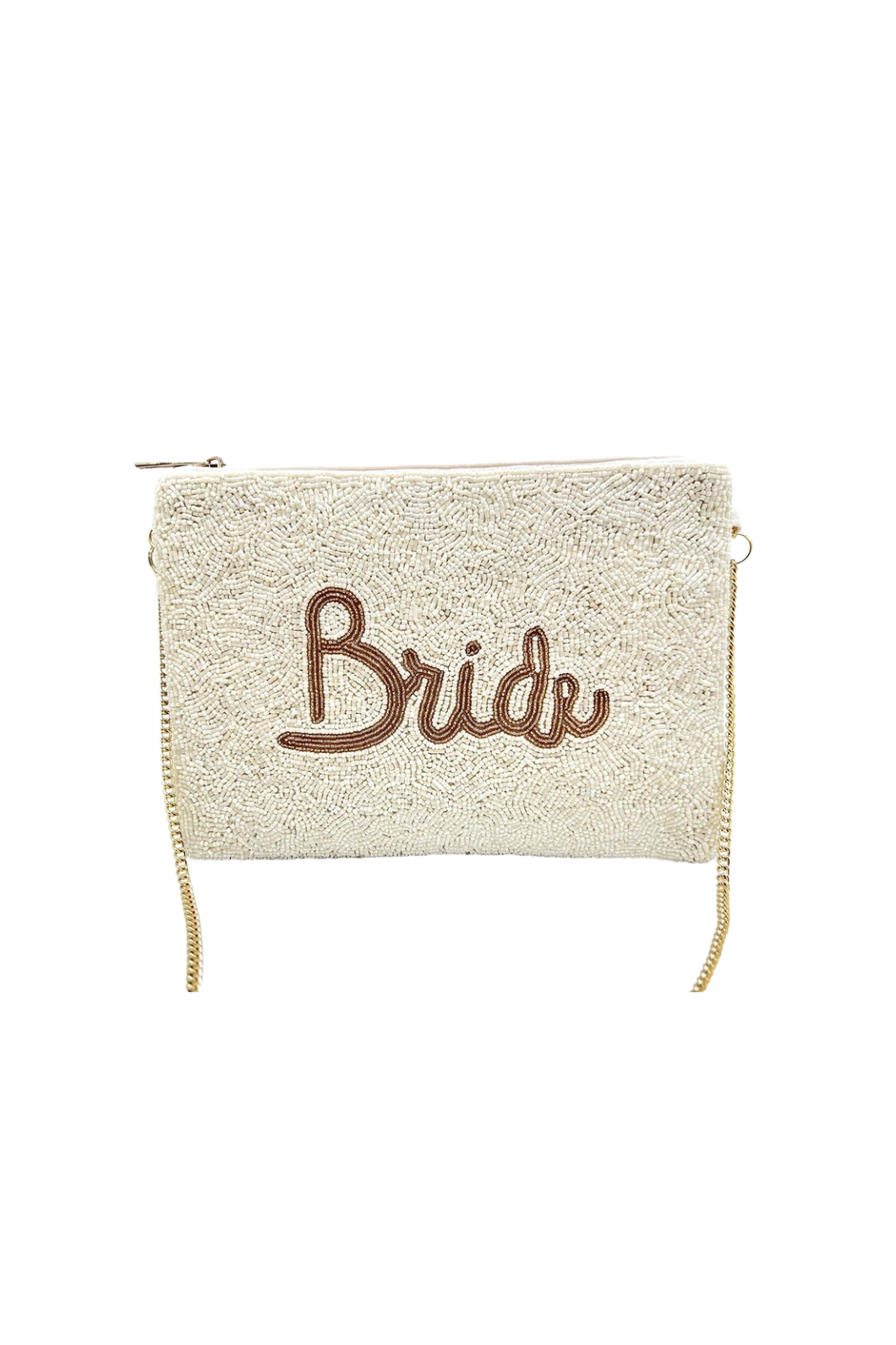 Gold Bride Script Clutch
