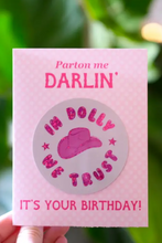 Load image into Gallery viewer, Parton Me Dolly Sticker Card

